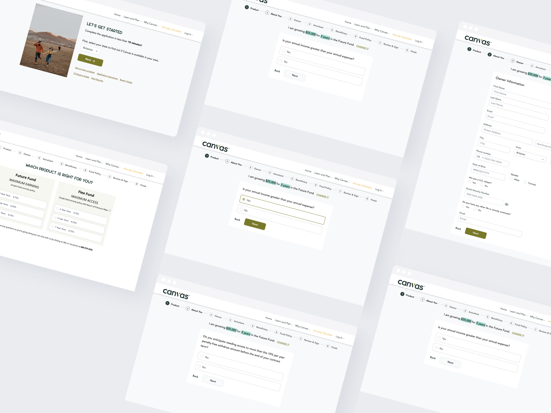 View of desktop mockups