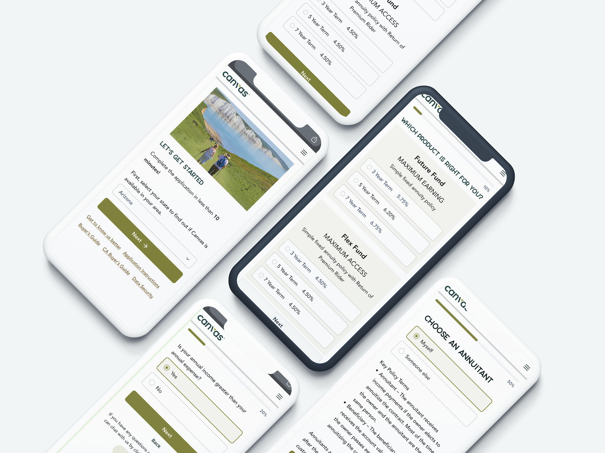 View of mobile mockups
