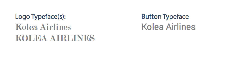 Typography used for Kolea